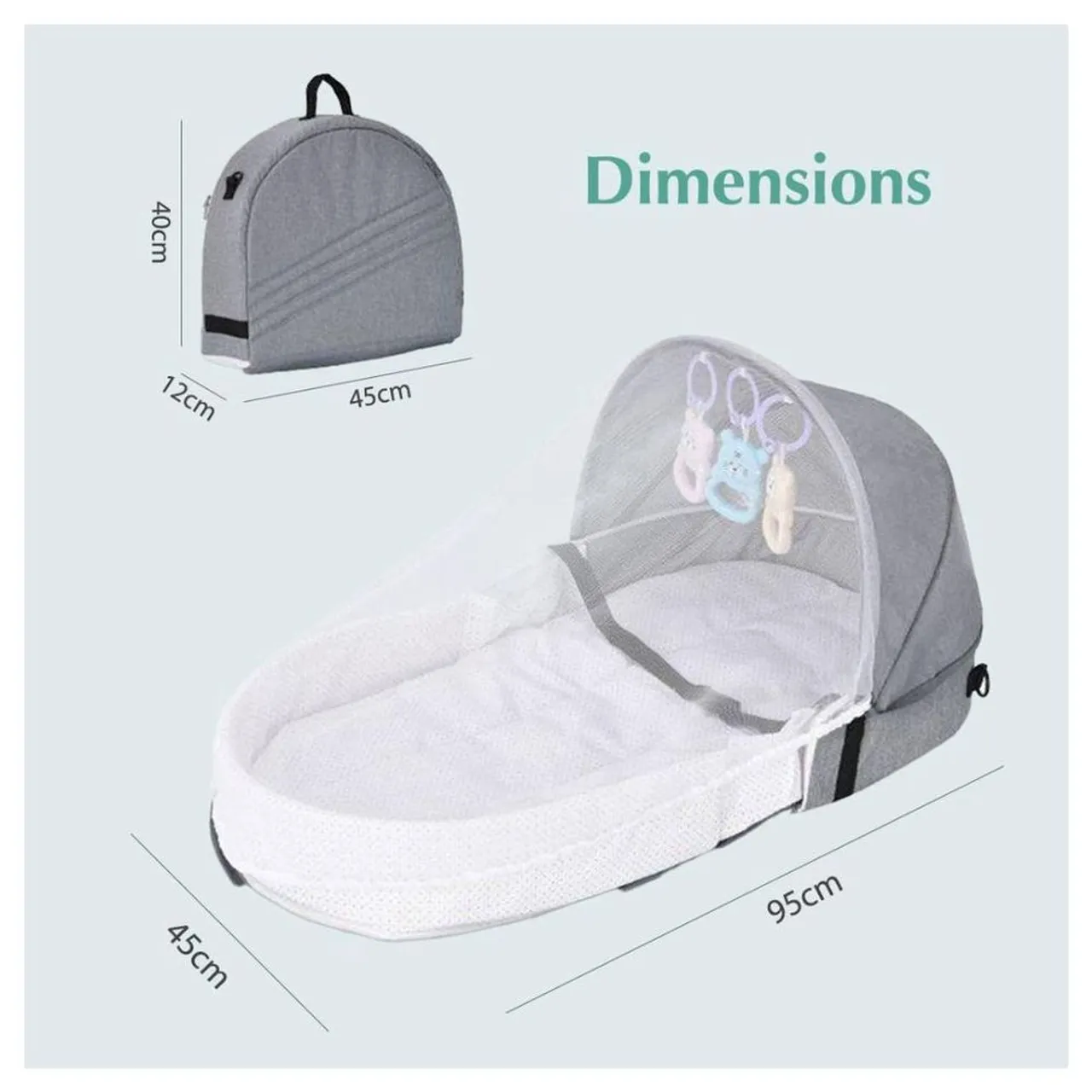 Bumble & Bird Foldable Baby Nest with Mosquito Net — Photograph 4 of 11