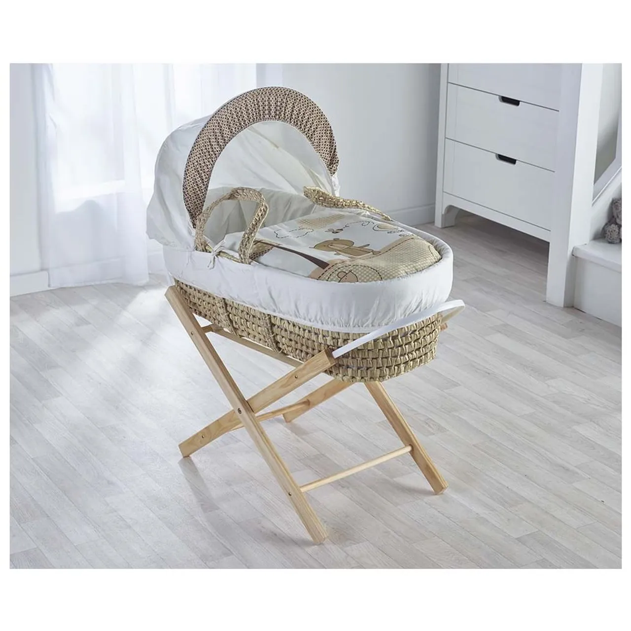Kinder Valley Tiny Ted Moses Basket with Stand — الصورة 3 من 9