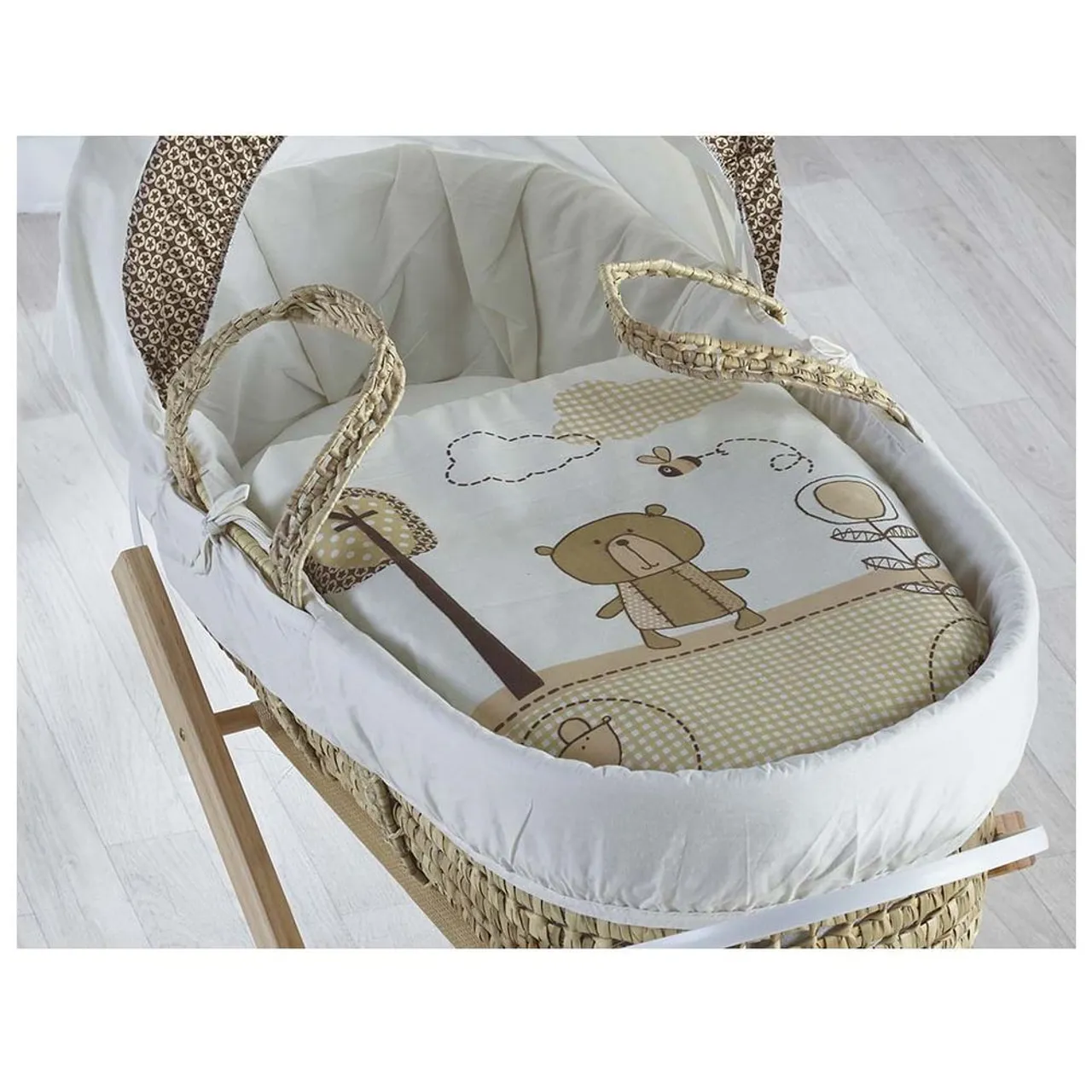Kinder Valley Tiny Ted Moses Basket with Stand — الصورة 4 من 9