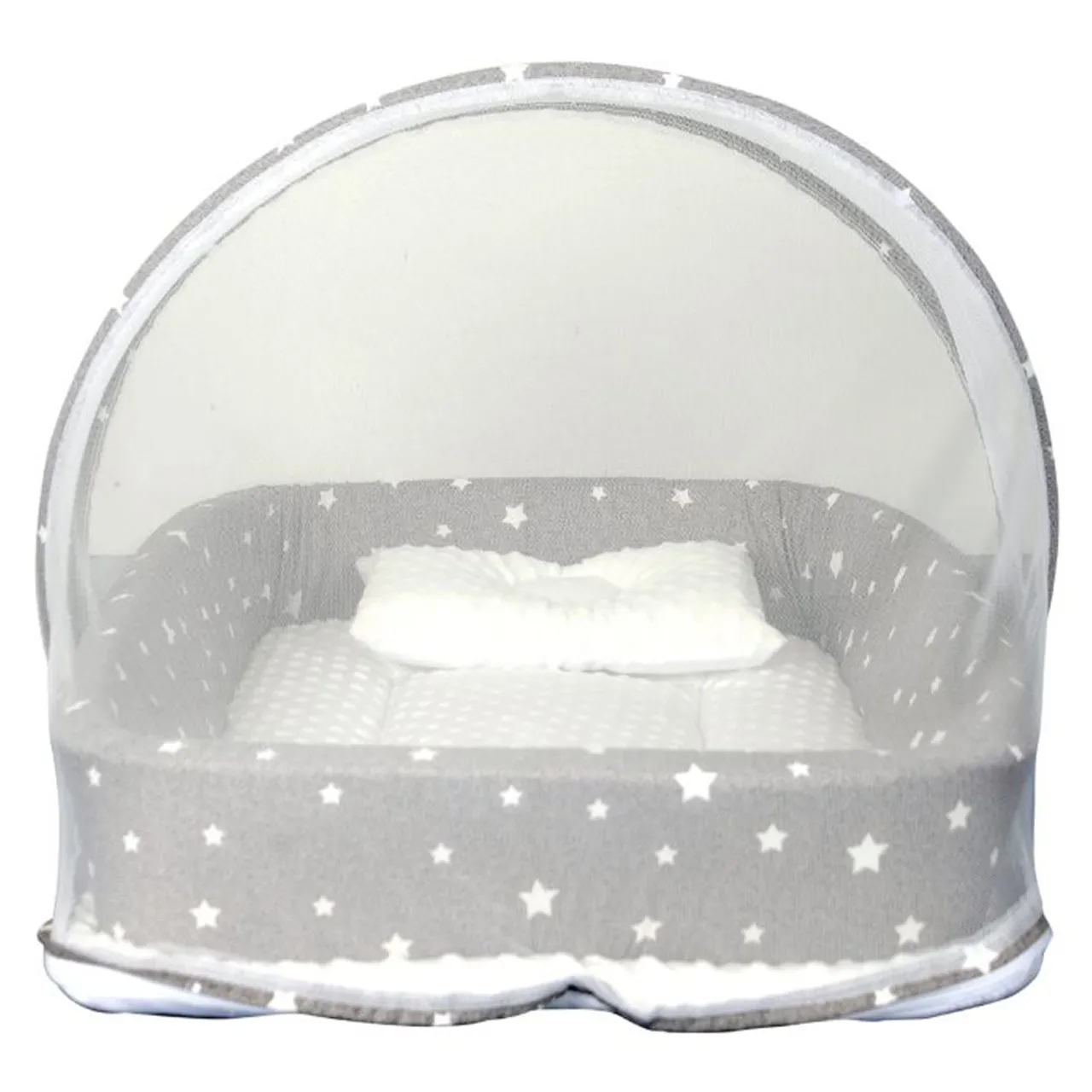 Little Angel Baby Nest Bed with Mosquito Net - Grey — Photograph 3 of 6