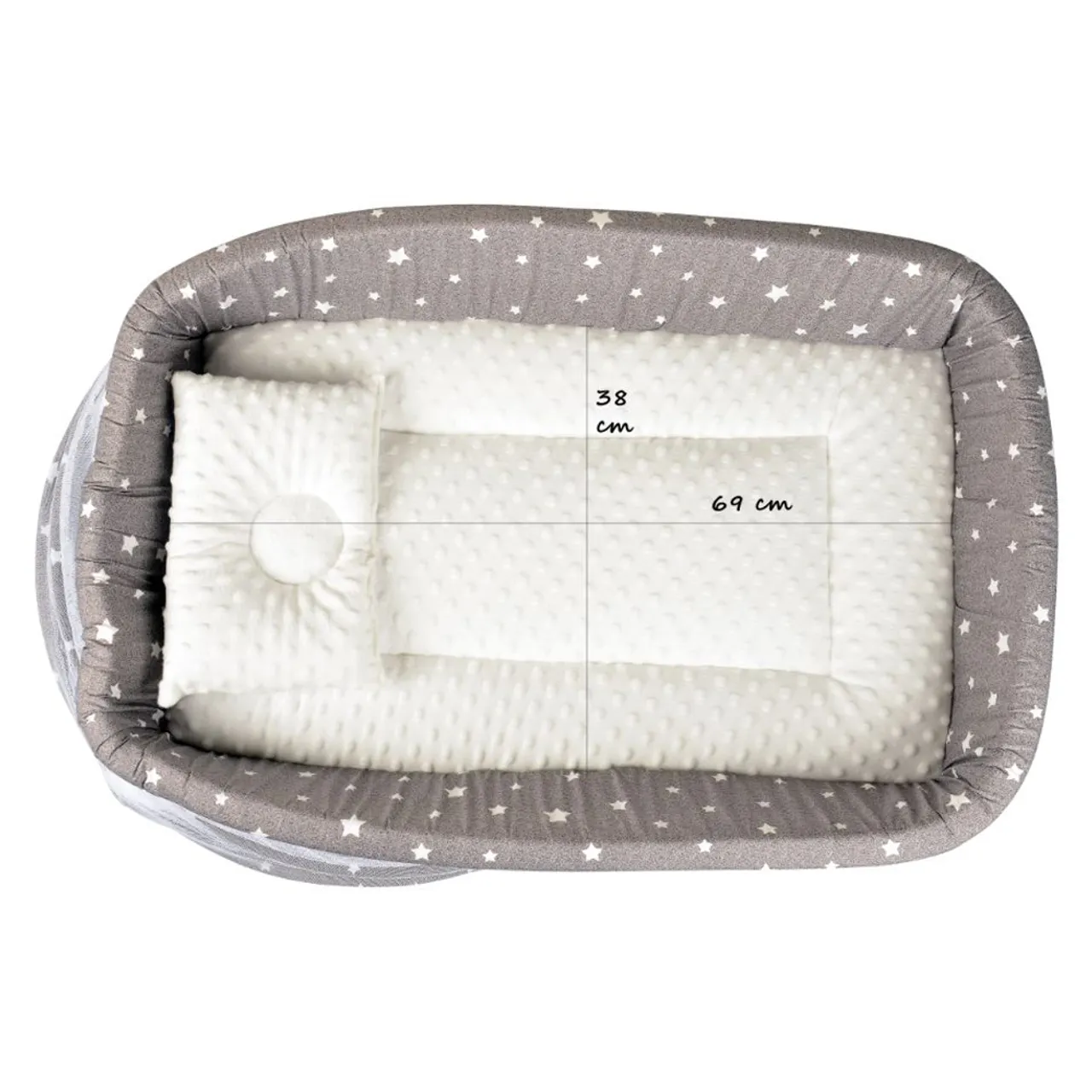 Little Angel Baby Nest Bed with Mosquito Net - Grey — Photograph 5 of 6