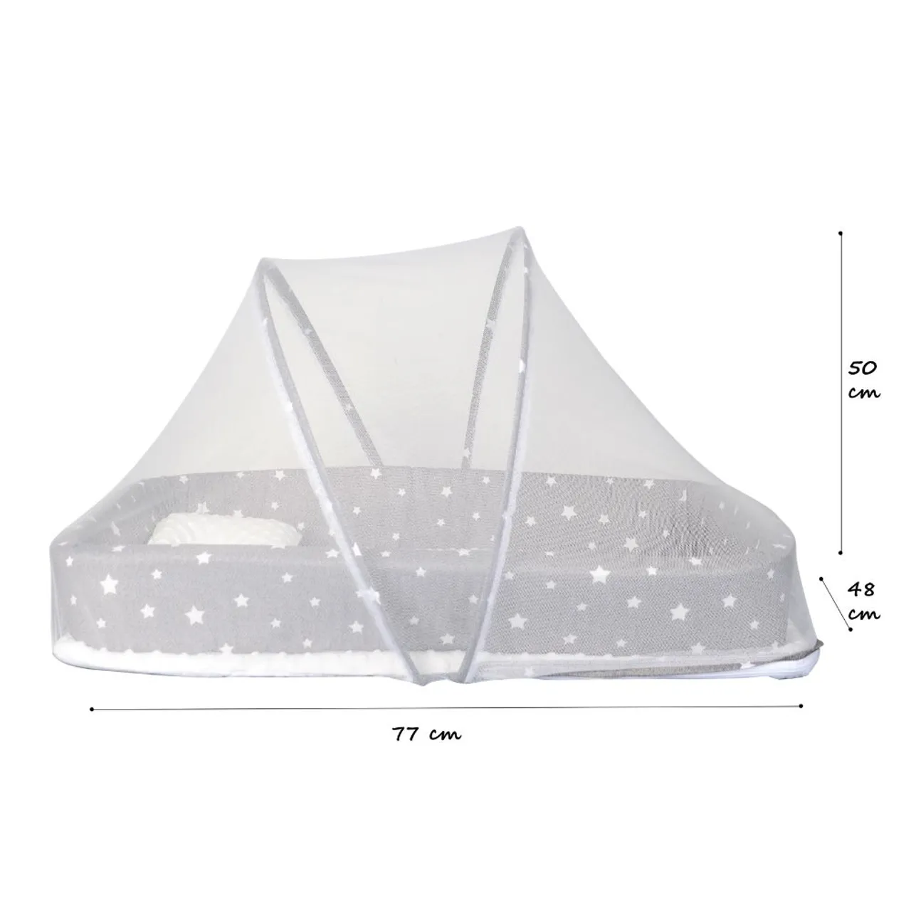 Little Angel Baby Nest Bed with Mosquito Net - Grey — Photograph 6 of 6