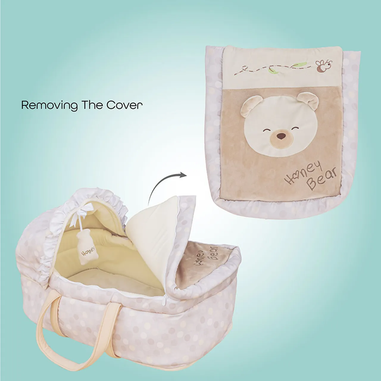 Moon Honey Bear Carrycot / Portable Baby Bassinet (0+) — Photograph 4 of 5