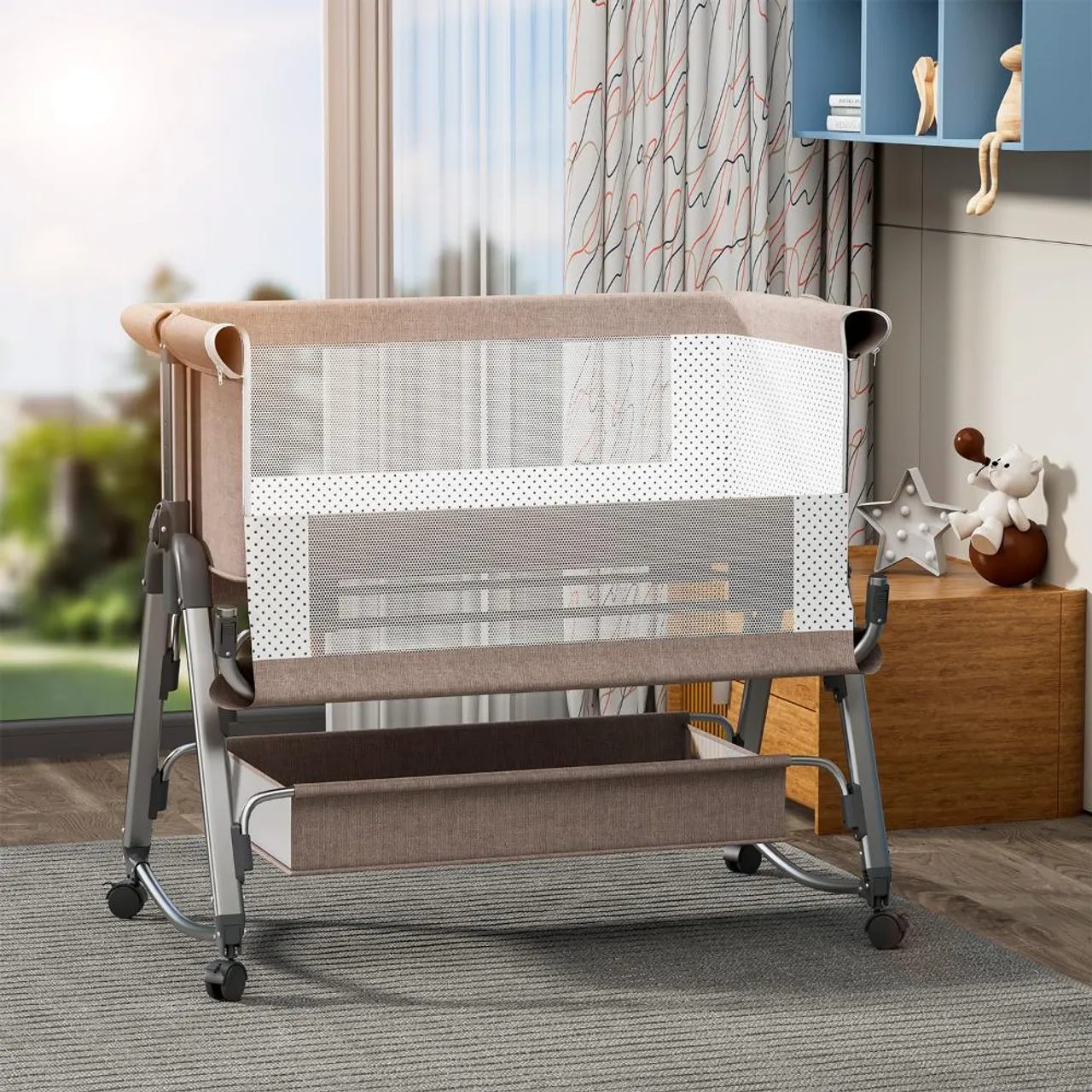Teknum Bedside Sleepzen 1 Crib - Ivory — Photograph 3 of 16