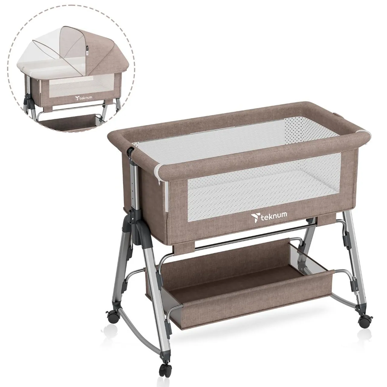 Teknum Bedside Sleepzen 1 Crib - Ivory — Photograph 5 of 16