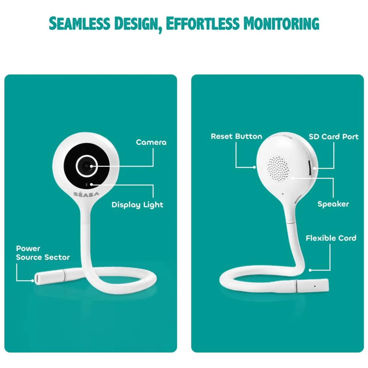 BeaBa Video Baby Monitor Zen Connect - White — Photograph 4 of 8
