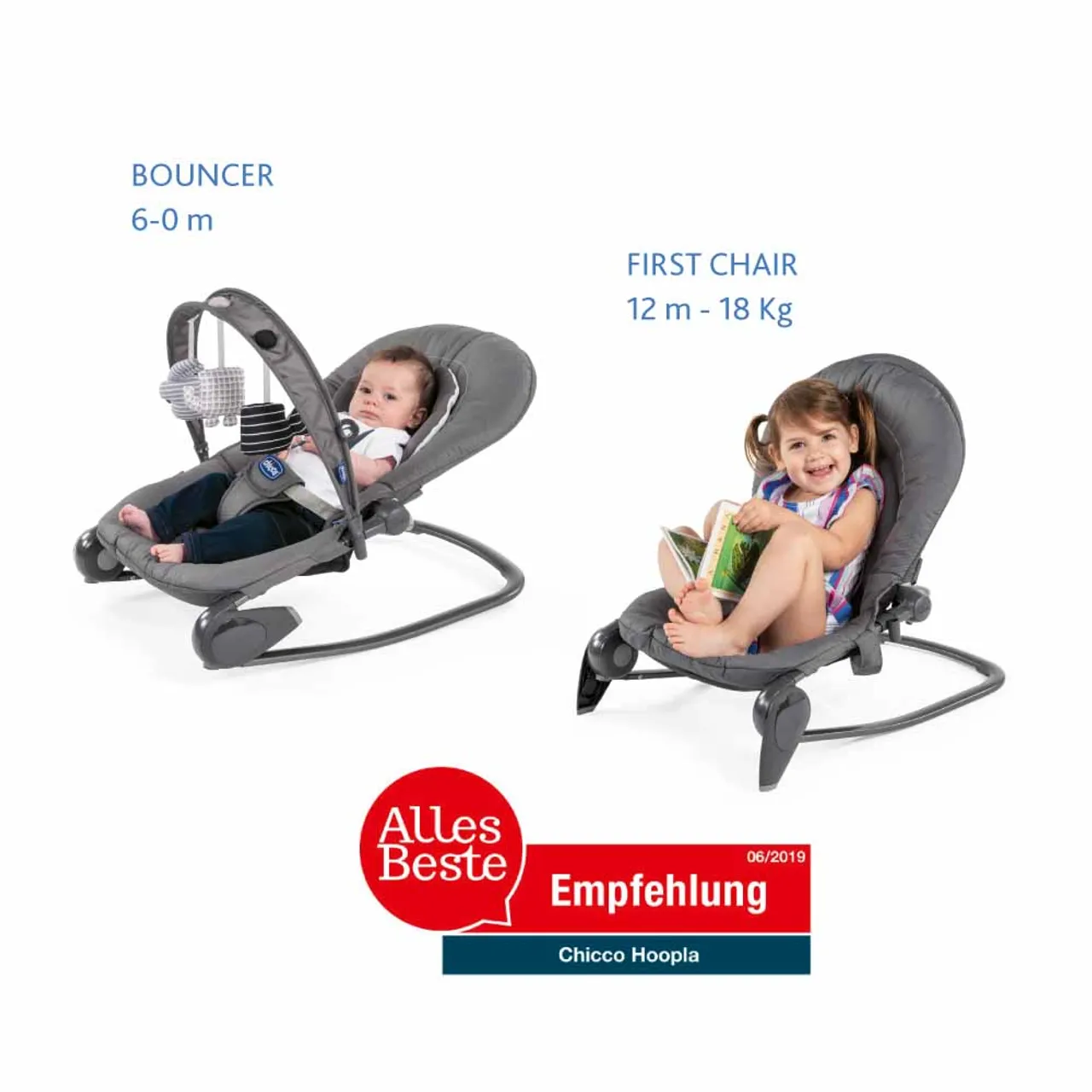 Chicco Hoopla Baby Bouncer - Grey — Photograph 6 of 9