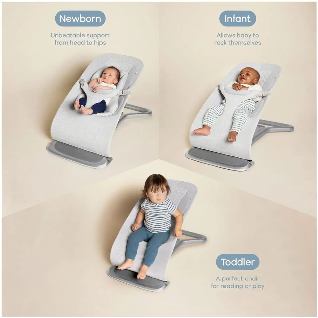 Ergobaby Evolve Bouncer - Charcoal Grey — Photograph 7 of 9