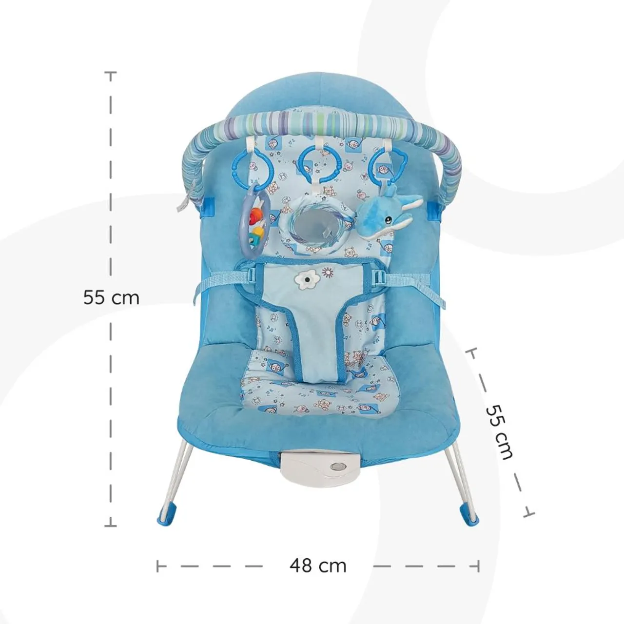 Moon Hop Baby Bouncer with Lion Toy Bar — Photograph 4 of 6