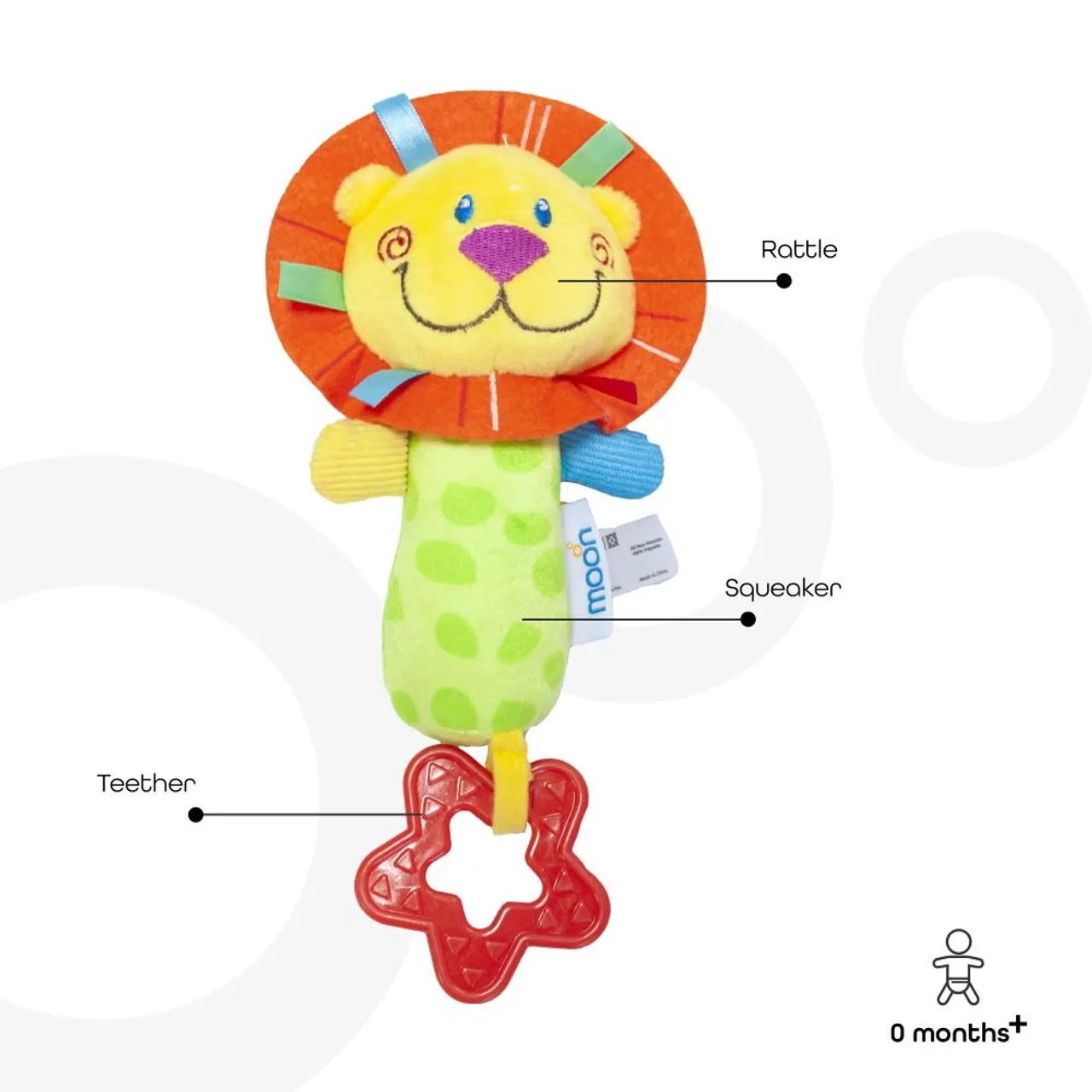 Moon Hop Baby Bouncer with Lion Toy Bar — Photograph 5 of 6