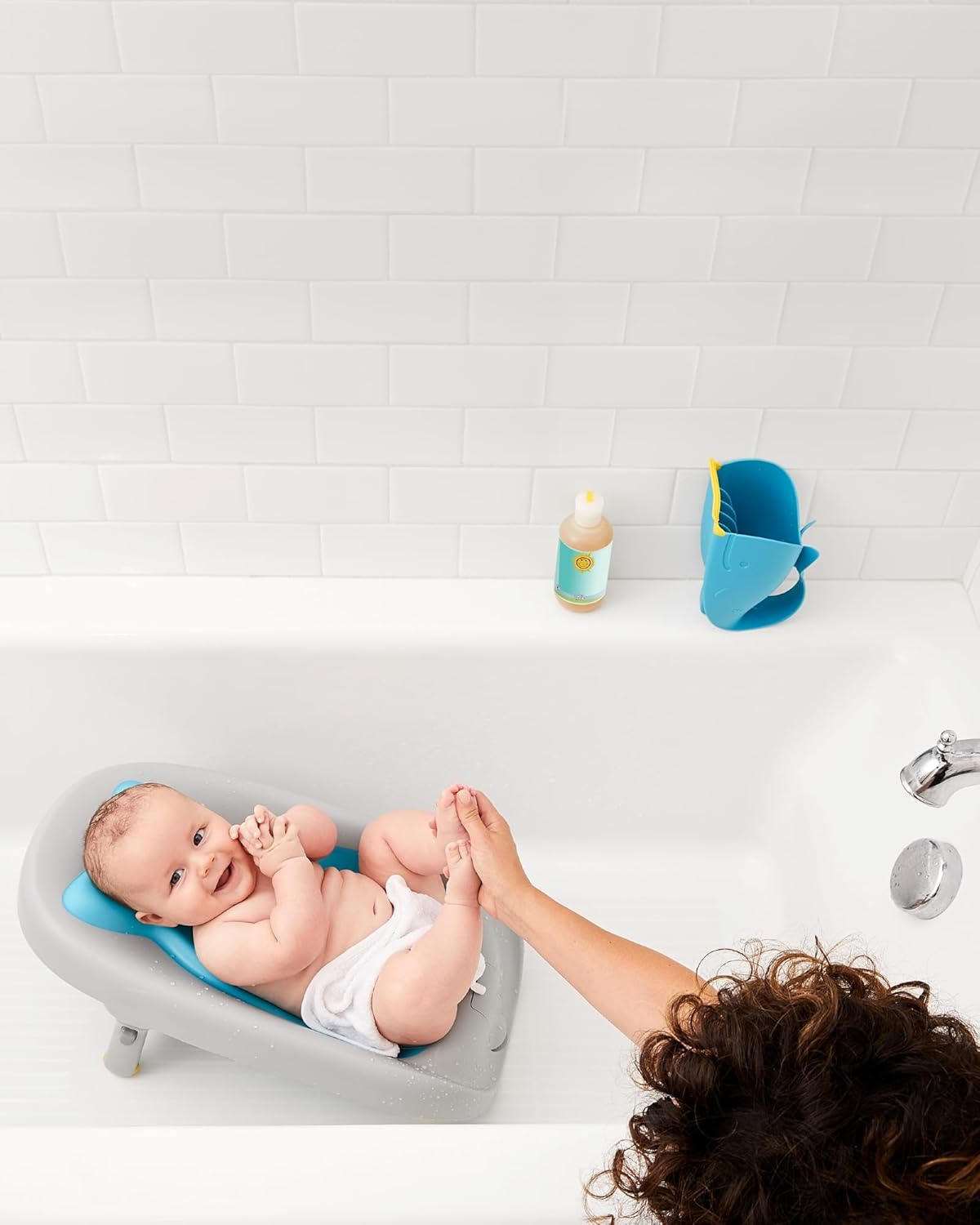 Skip Hpp Baby Bath Tub, Moby Recline And Rinse Bather — Photograph 4 of 12