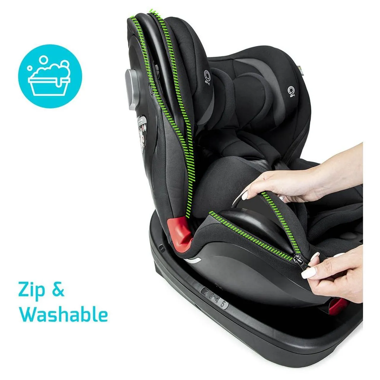 Jikel Saturn Zip 360 Rotating Car Seat - Black — Photograph 15 of 15