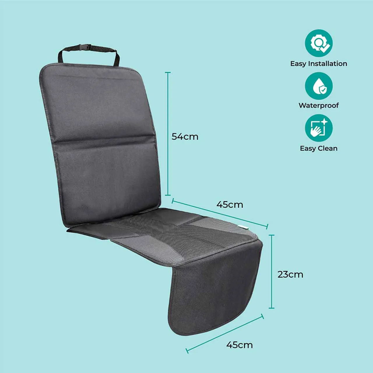 Moon Waterproof Car Seat Protector with Storage Pocket - Black — Photograph 6 of 6