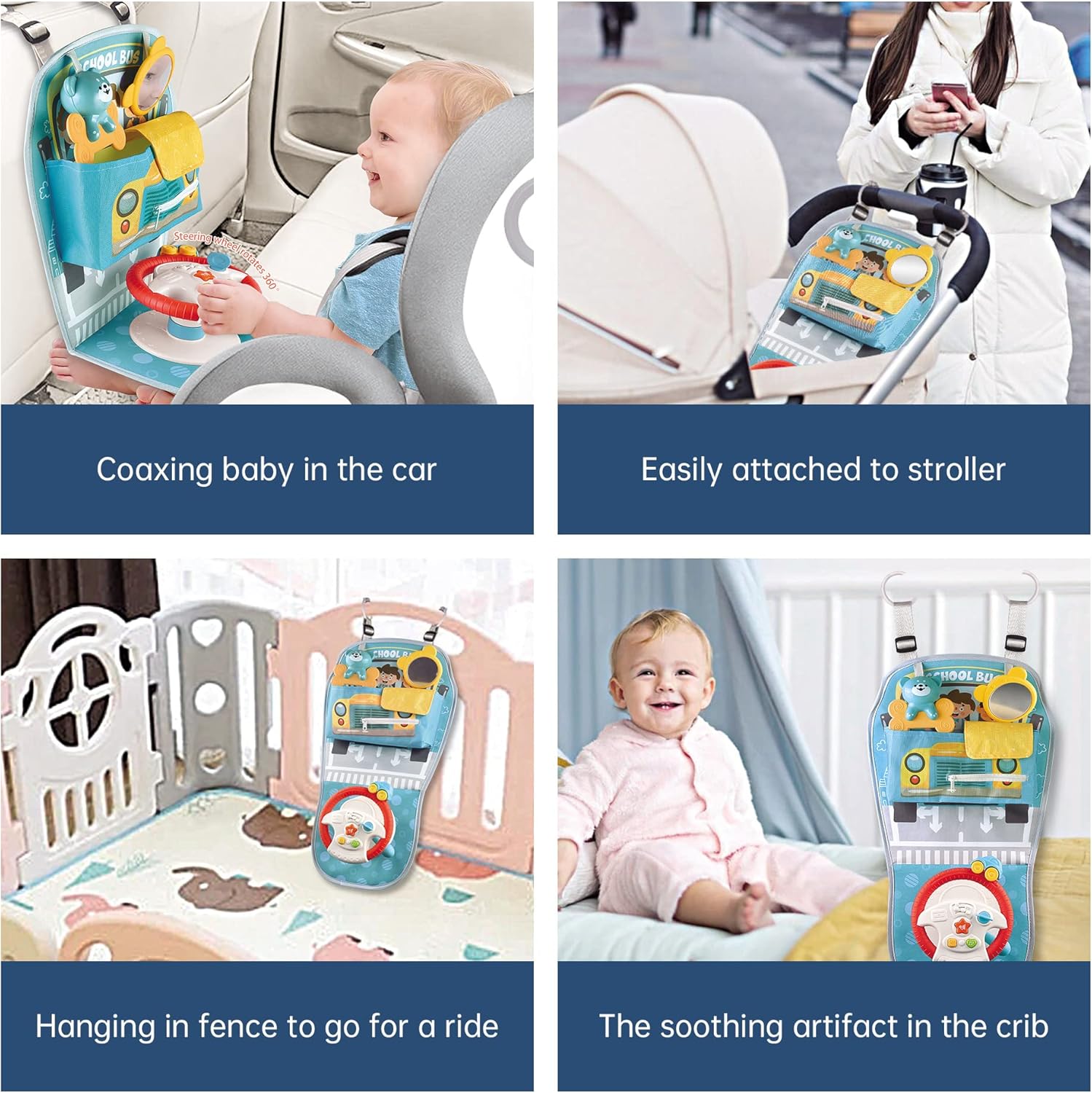 caterbee Baby play and kick car seat Toy with steering wheel (Steering Wheel — Photograph 4 of 8