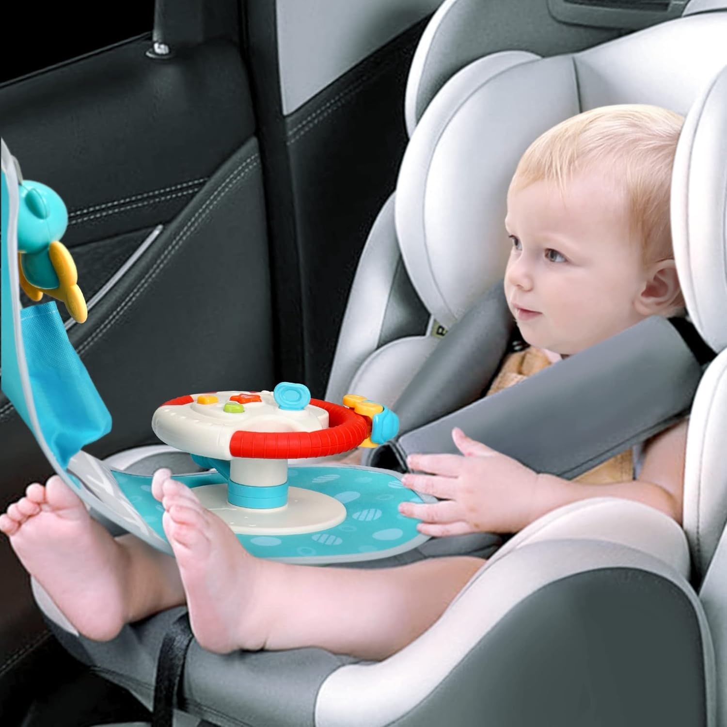 caterbee Baby play and kick car seat Toy with steering wheel (Steering Wheel — Photograph 7 of 8