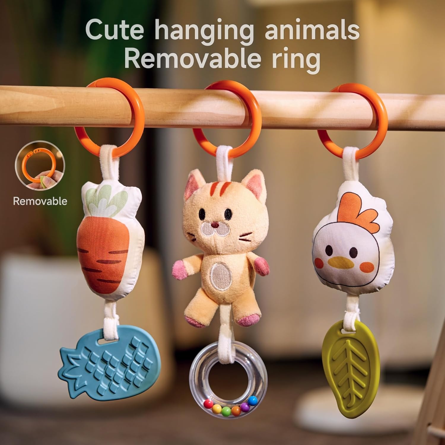 TUMAMA Spiral Car Seat Toys Baby Toys for 0 3 6 9 12 Months, Infant Stroller Toy Newborn Hanging Toys with Rattle — Photograph 5 of 6