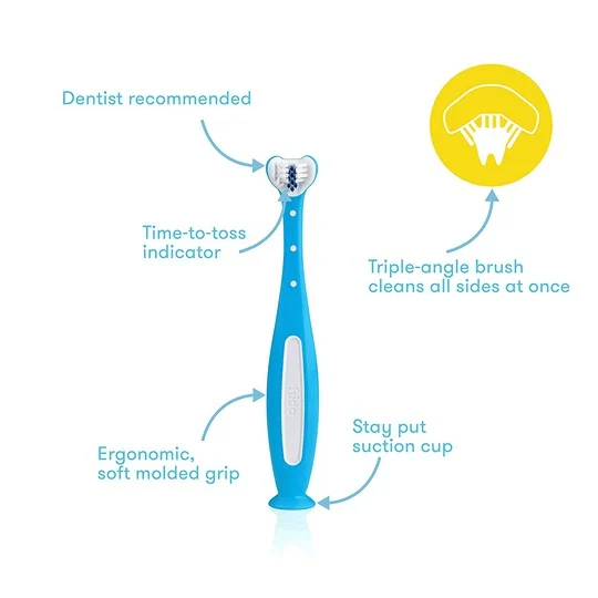 Frida Baby - SmileFrida ToothHugger Kids Toothbrush - Blue — Photograph 3 of 6