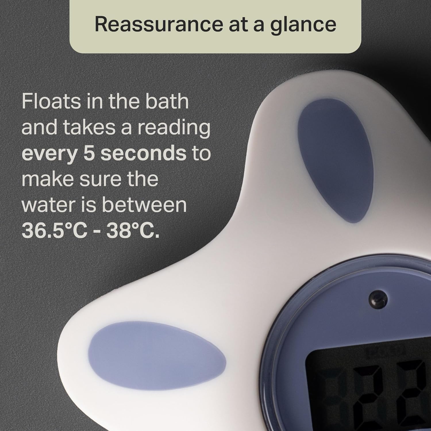 Tommee Tippee InBath Digital Thermometer for Baby Bath and Room, Waterproof and Floats in Water, 3 Second Readings on Easy to Read LCD Display — Photograph 6 of 7