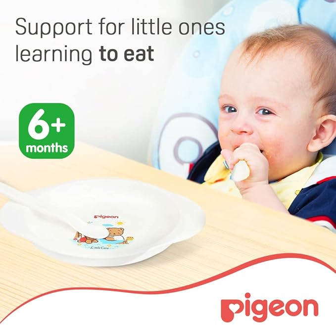 Pigeon Feeding Set, 1 Cereal Bowl, 1 Soup Bowl, 1 Feeding Spoon, 1 Baby Spoon, Quickly Explore, Makes Meal Time Fun, BPA Free, 6 + Months, White — Photograph 2 of 7
