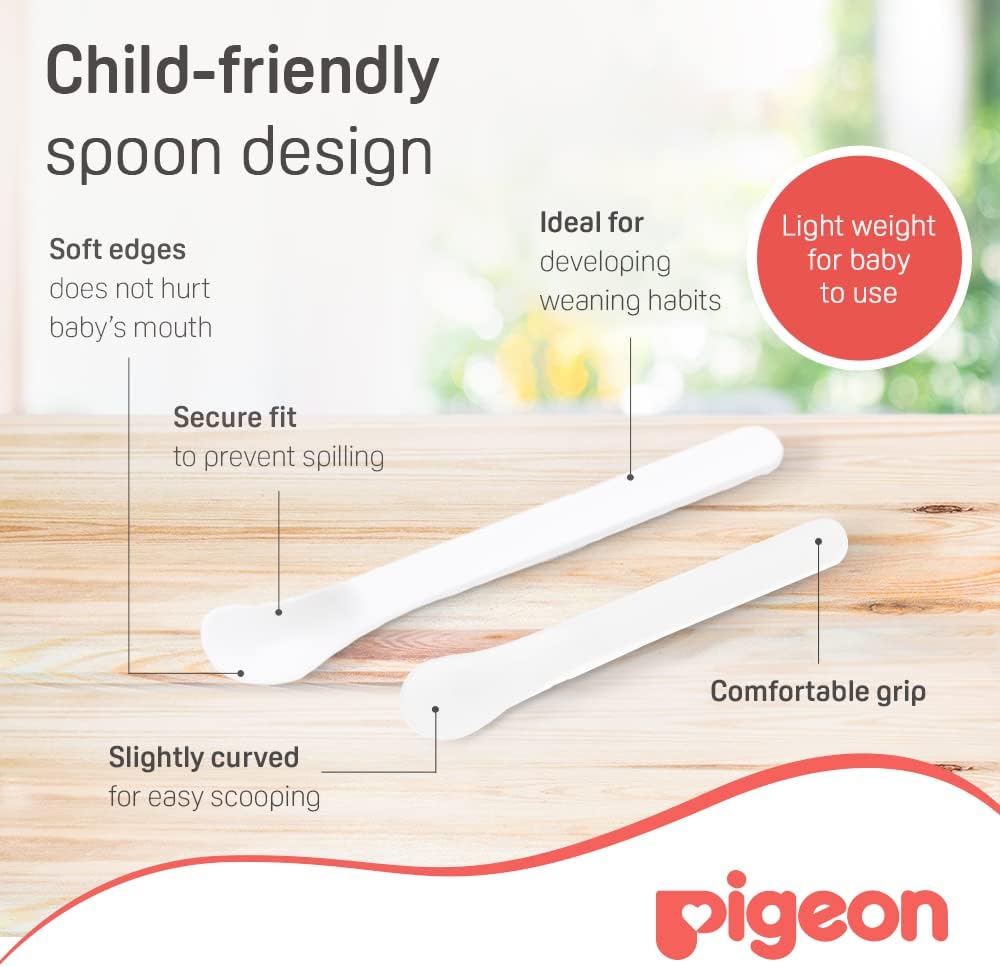 Pigeon Feeding Set, 1 Cereal Bowl, 1 Soup Bowl, 1 Feeding Spoon, 1 Baby Spoon, Quickly Explore, Makes Meal Time Fun, BPA Free, 6 + Months, White — Photograph 4 of 7