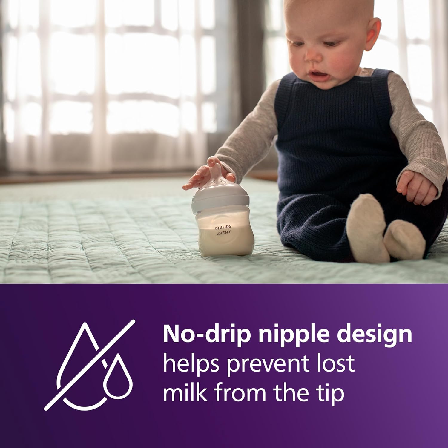 PHILIPS AVENT Baby Bottle with Natural Response , 4 Oz, 2 Count — الصورة 6 من 10