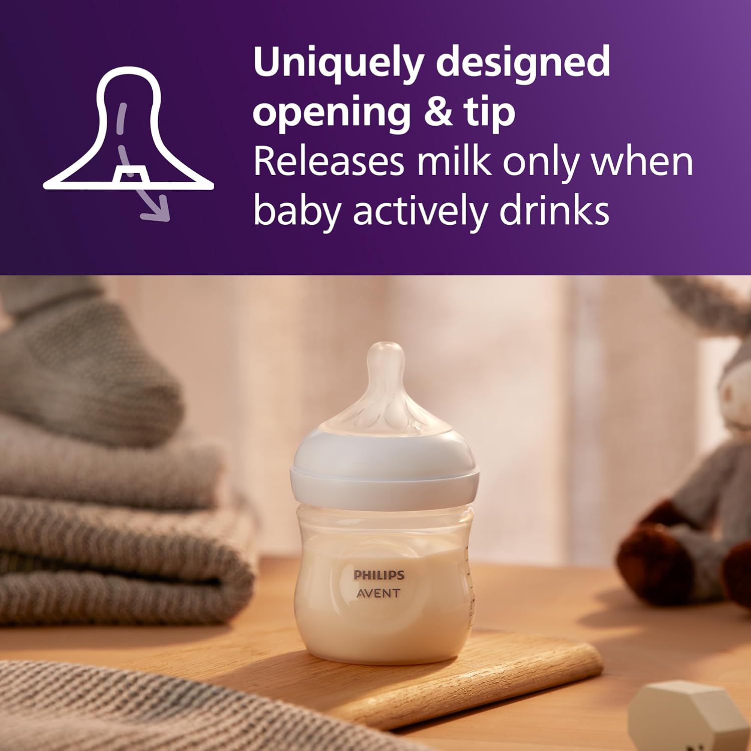 PHILIPS AVENT Baby Bottle with Natural Response , 4 Oz, 2 Count — Photograph 3 of 10