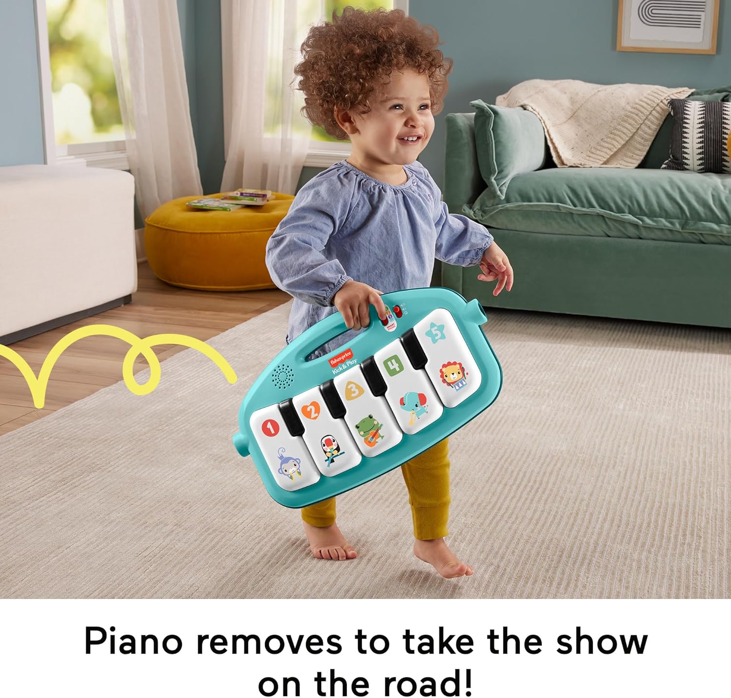 Fisher-Price Fisher Price Glow & Grow™ Kick & Play® Piano Gym Blue — Photograph 4 of 5