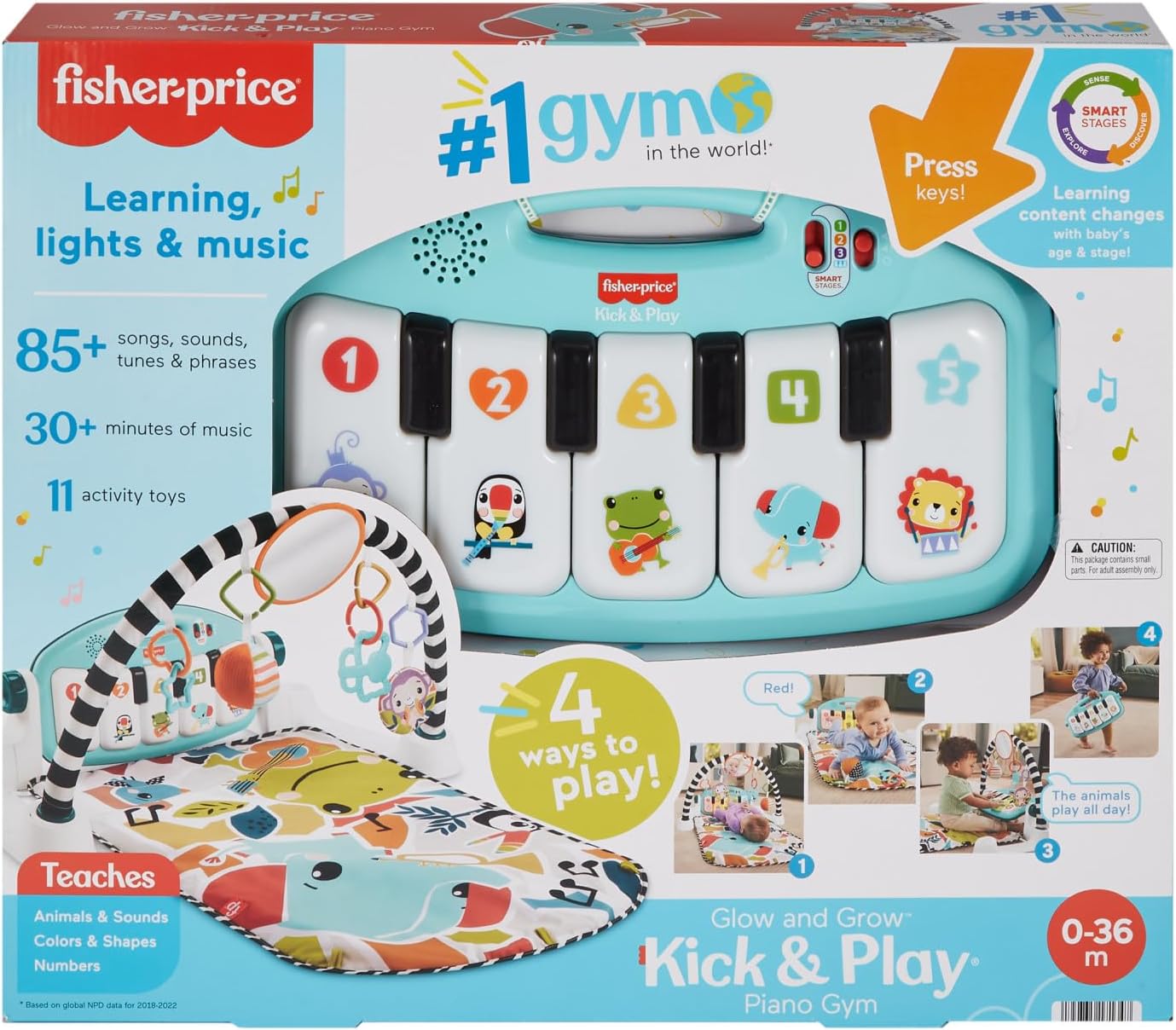 Fisher-Price Fisher Price Glow & Grow™ Kick & Play® Piano Gym Blue — Photograph 5 of 5