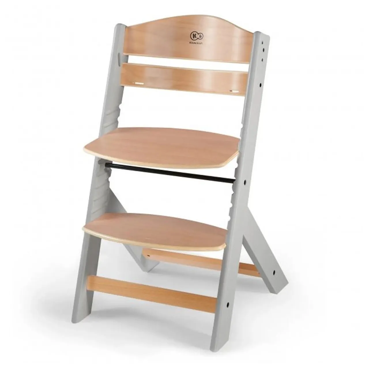Kinderkraft ENOCK Wooden High Chair with Cushion - Grey — Photograph 2 of 7