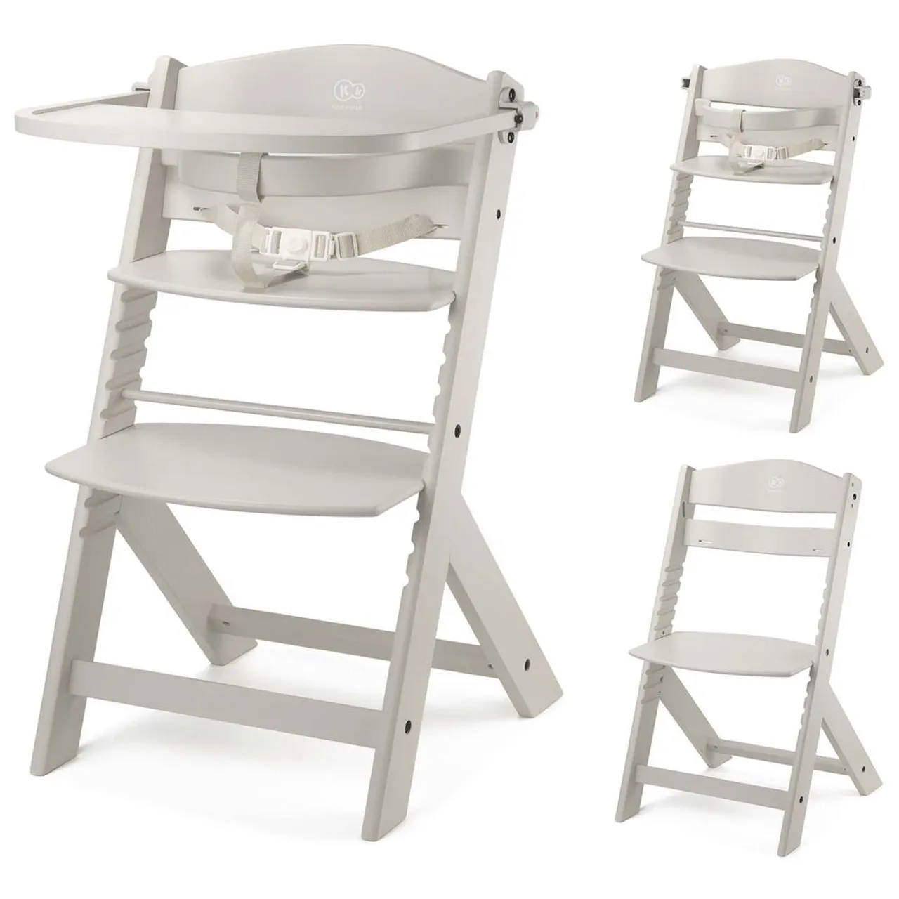 Kinderkraft ENOCK Wooden High Chair - White — Photograph 7 of 8