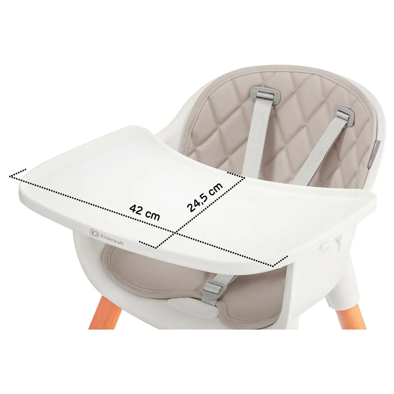 Kinderkraft SIENNA 2-in-1 High Chair - Grey — Photograph 13 of 19
