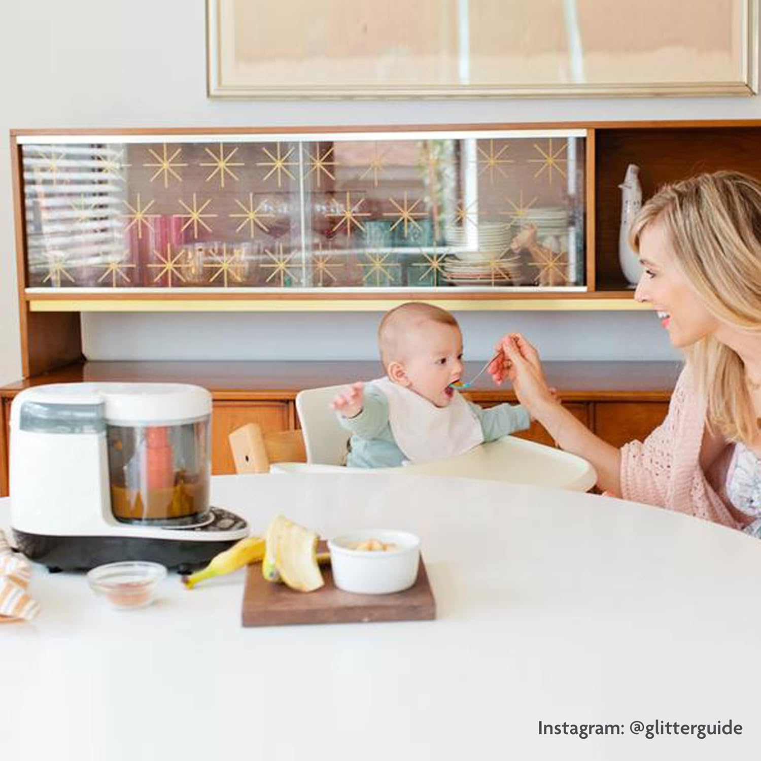Baby Brezza One Step Baby Food Maker Deluxe Cooker and Blender in One to Steam and Puree Baby Food for Pouches - Make Organic Food for Infants and Toddlers - Set Includes 3 Pouches and 3 Funnels — Photograph 8 of 8