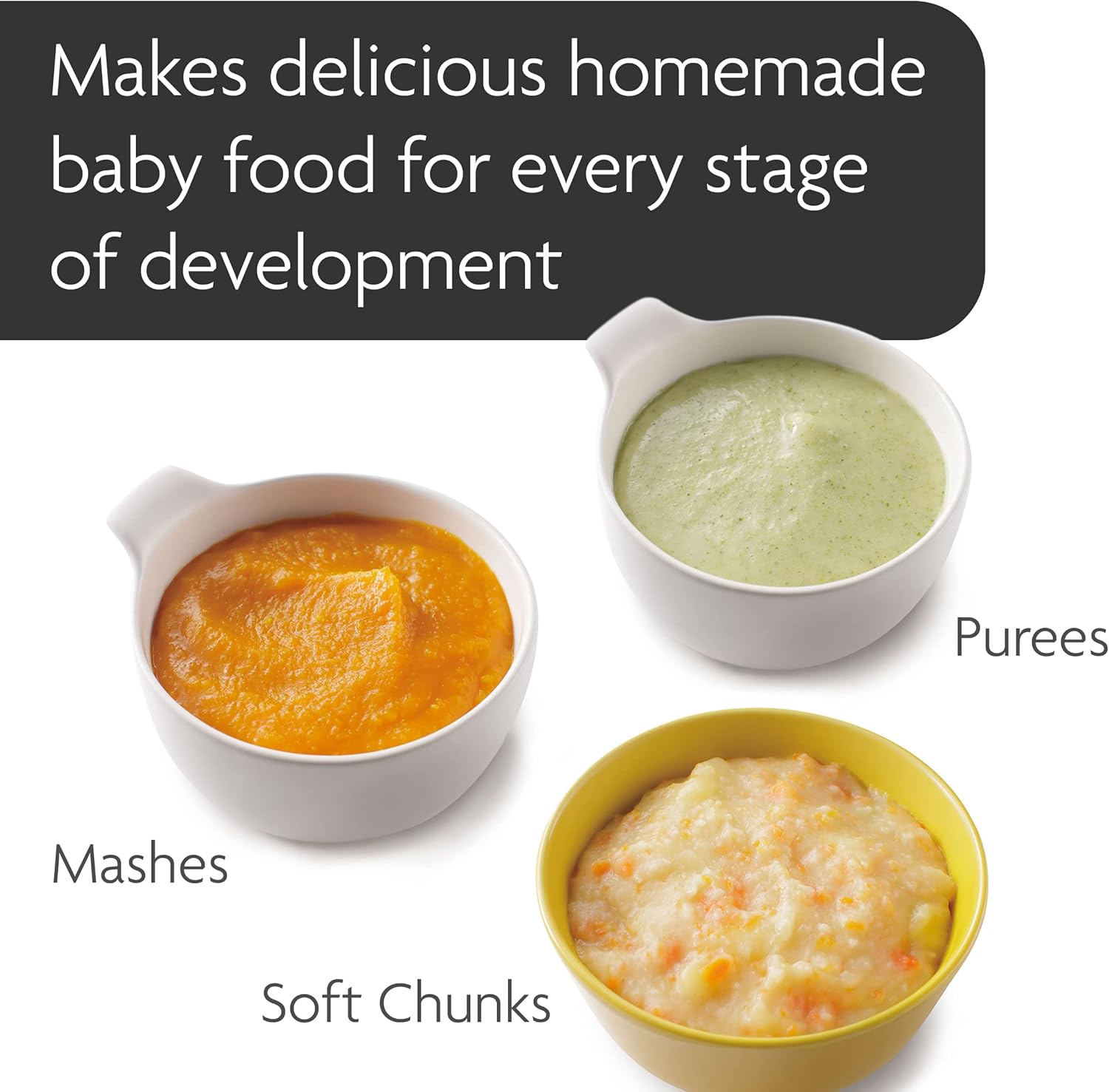 Baby Brezza One Step Baby Food Maker Deluxe Cooker and Blender in One to Steam and Puree Baby Food for Pouches - Make Organic Food for Infants and Toddlers - Set Includes 3 Pouches and 3 Funnels — Photograph 2 of 8