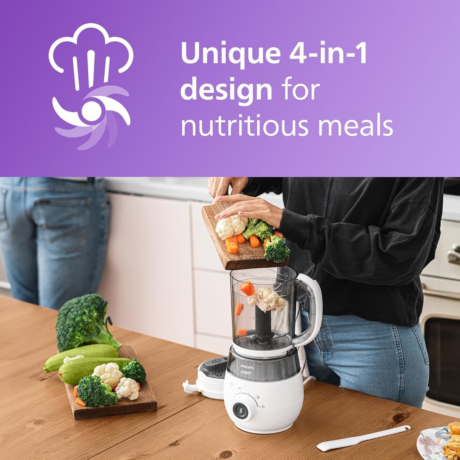 Philips 4 in 1 COMBINED STEAMER AND BLENDER RECIPE BOOKLET + 120ml STORAGE BOWL (SCF883 / 01) — Photograph 3 of 14