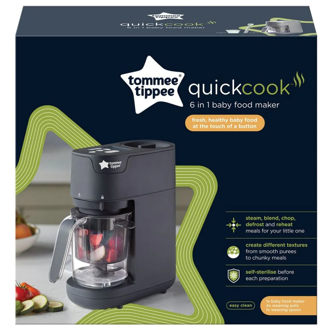 Tommee Tipee Quick Cook 6 IN 1 Food Maker - White — Photograph 2 of 7