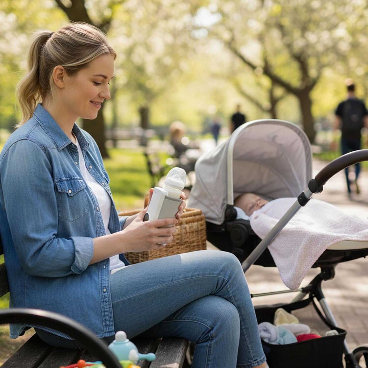 Travel-Friendly,Fast-Heating,Cordless & Rechargable,Baby Bottle Warmer,Comfortable Feeding Bottle Warmer on The Go,Precise Temperature — Photograph 3 of 8