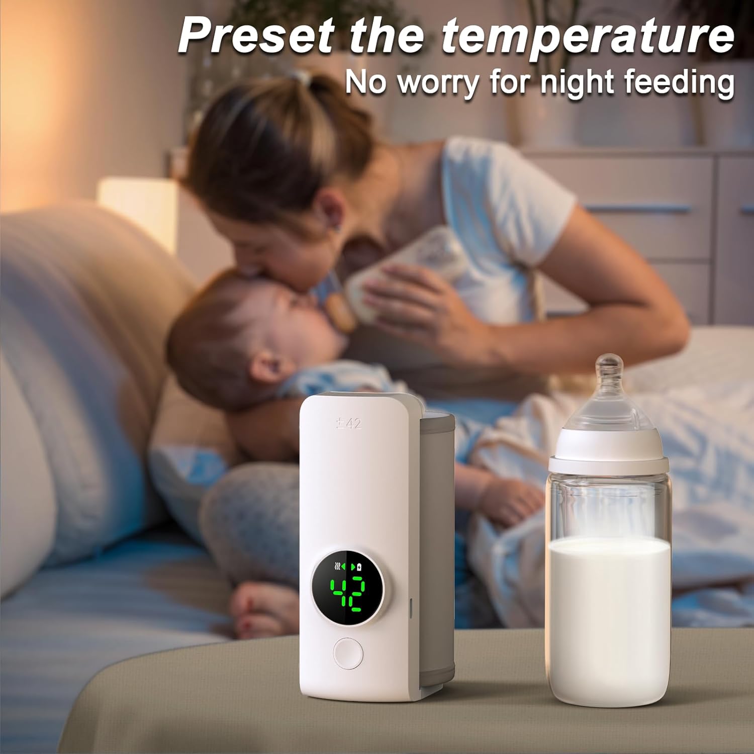 Travel-Friendly,Fast-Heating,Cordless & Rechargable,Baby Bottle Warmer,Comfortable Feeding Bottle Warmer on The Go,Precise Temperature — Photograph 6 of 8