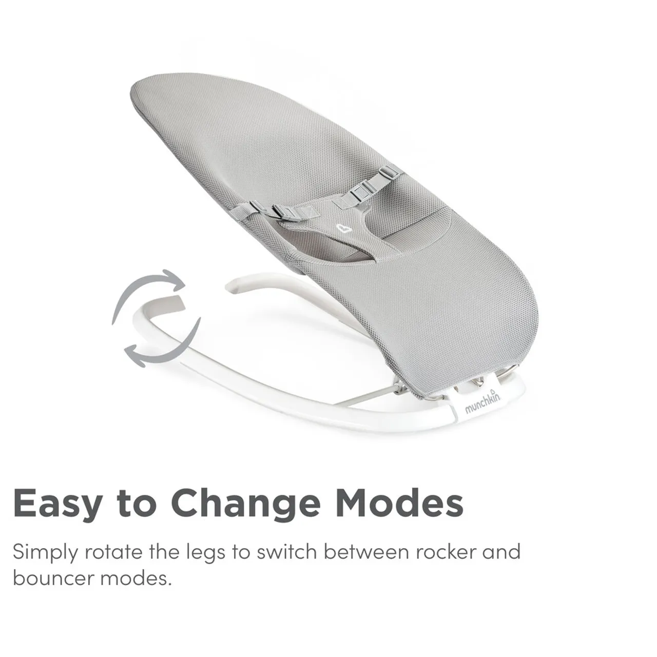Munchkin Spring 2-in-1 Bouncer and Rocker - Grey — Photograph 4 of 8