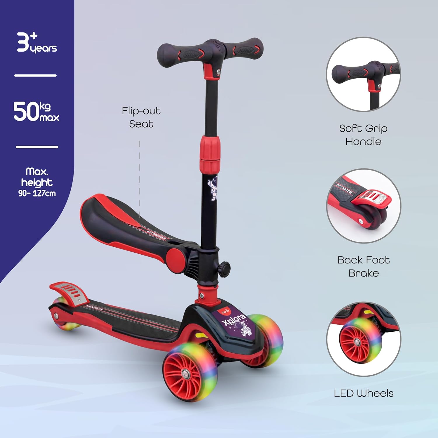 Scooter The Moon Brand Xplora Baby/Kids 3 Wheel Scooter — Photograph 2 of 6