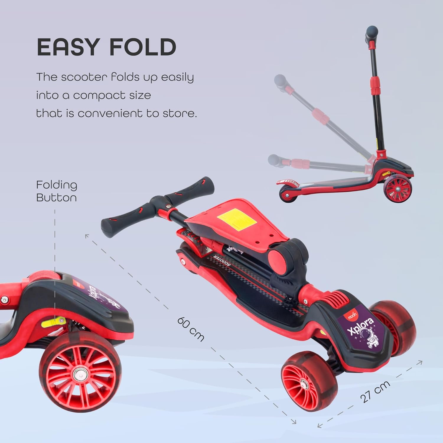Scooter The Moon Brand Xplora Baby/Kids 3 Wheel Scooter — Photograph 3 of 6