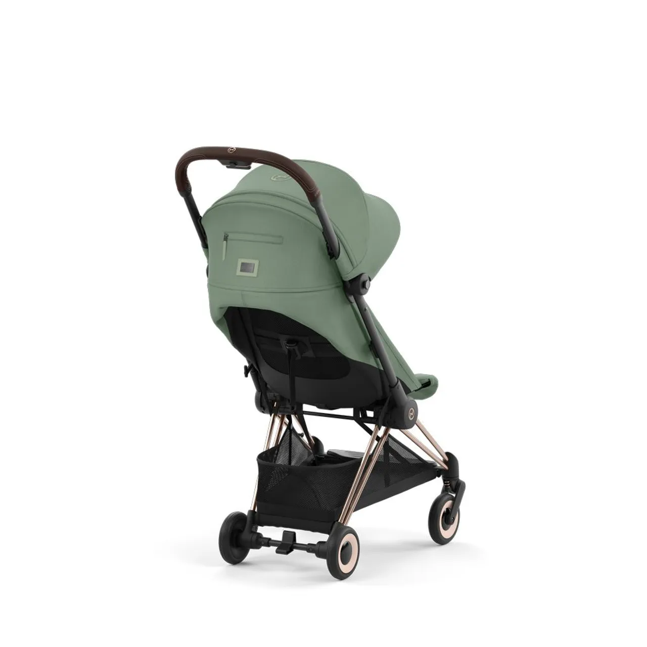 Cybex Coya Ultra-Compact Stroller - Rosegold / Leaf Green — Photograph 5 of 6