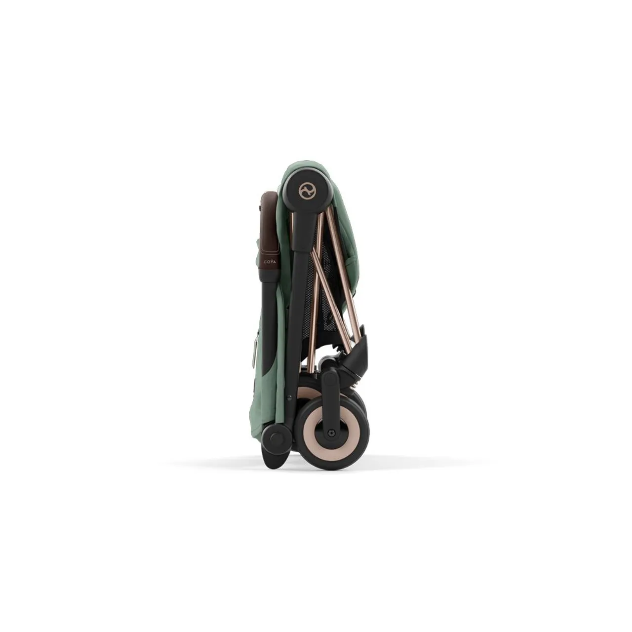Cybex Coya Ultra-Compact Stroller - Rosegold / Leaf Green — Photograph 6 of 6