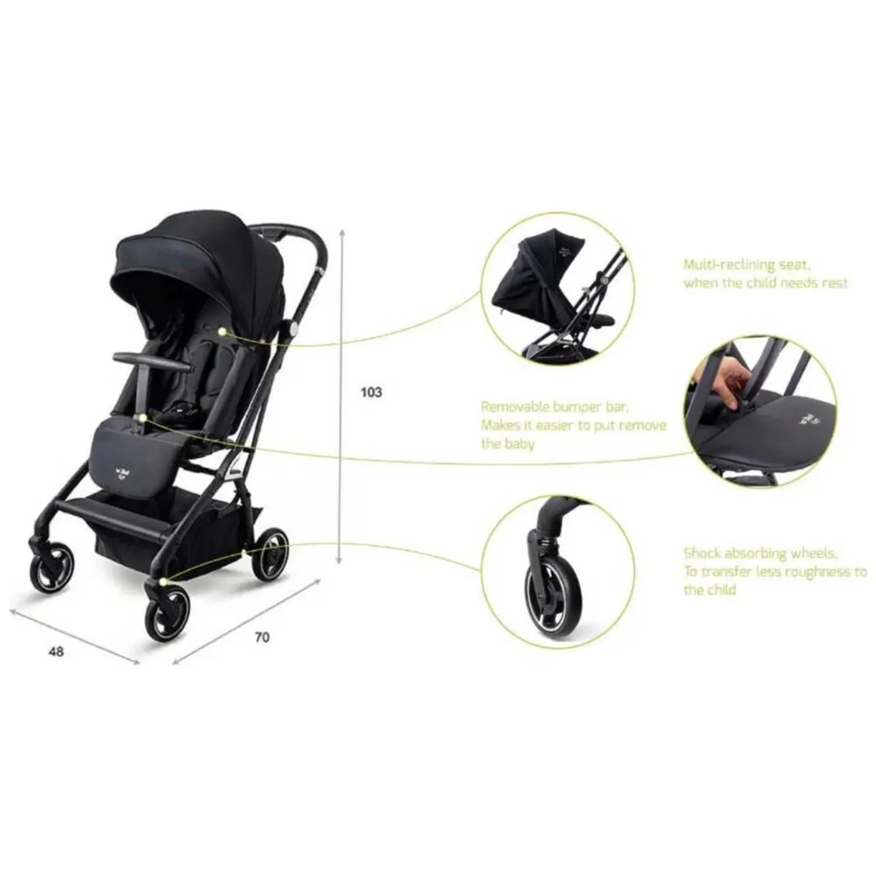 Jikel Life 360 Compact Stroller - Black — Photograph 12 of 13