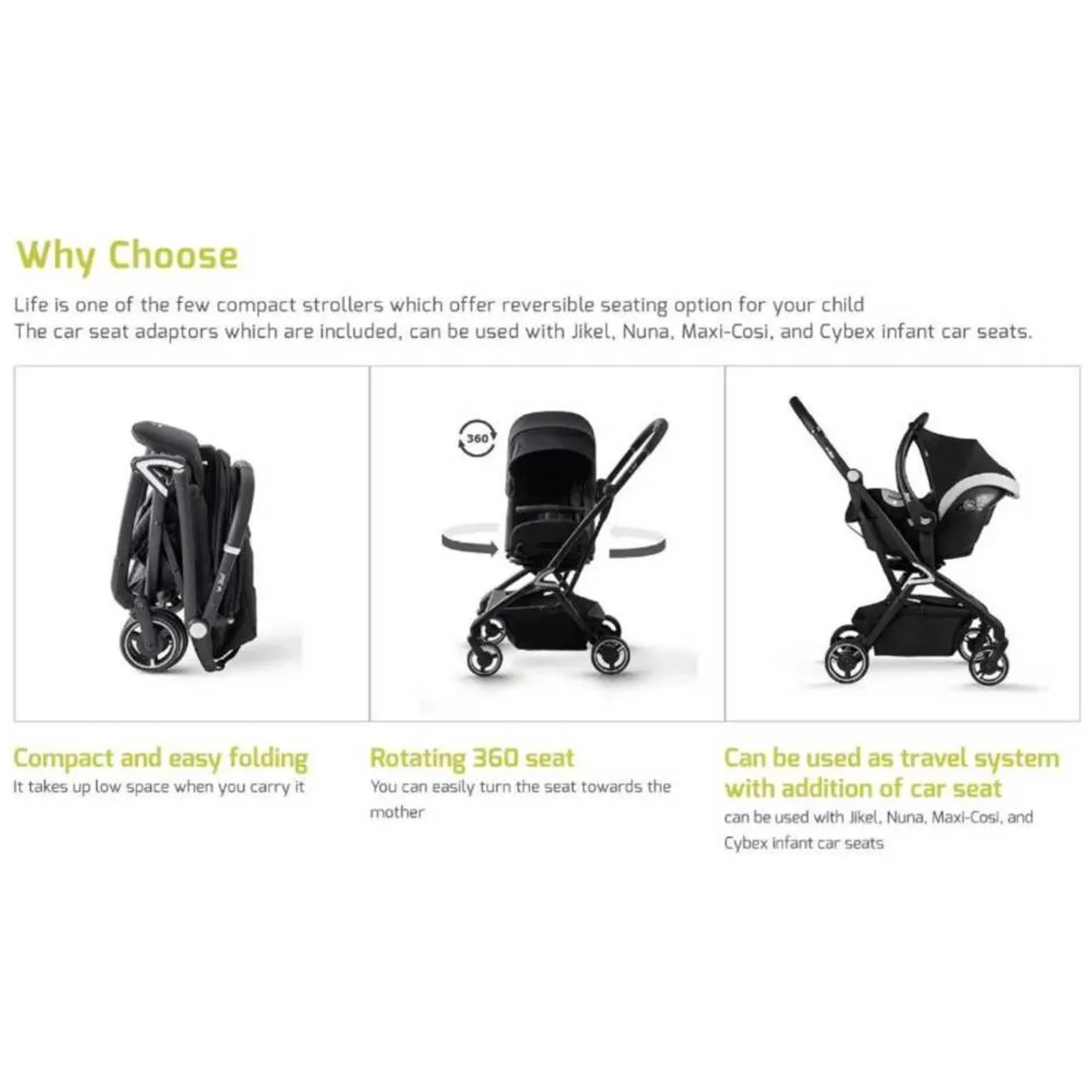 Jikel Life 360 Compact Stroller - Black — Photograph 13 of 13