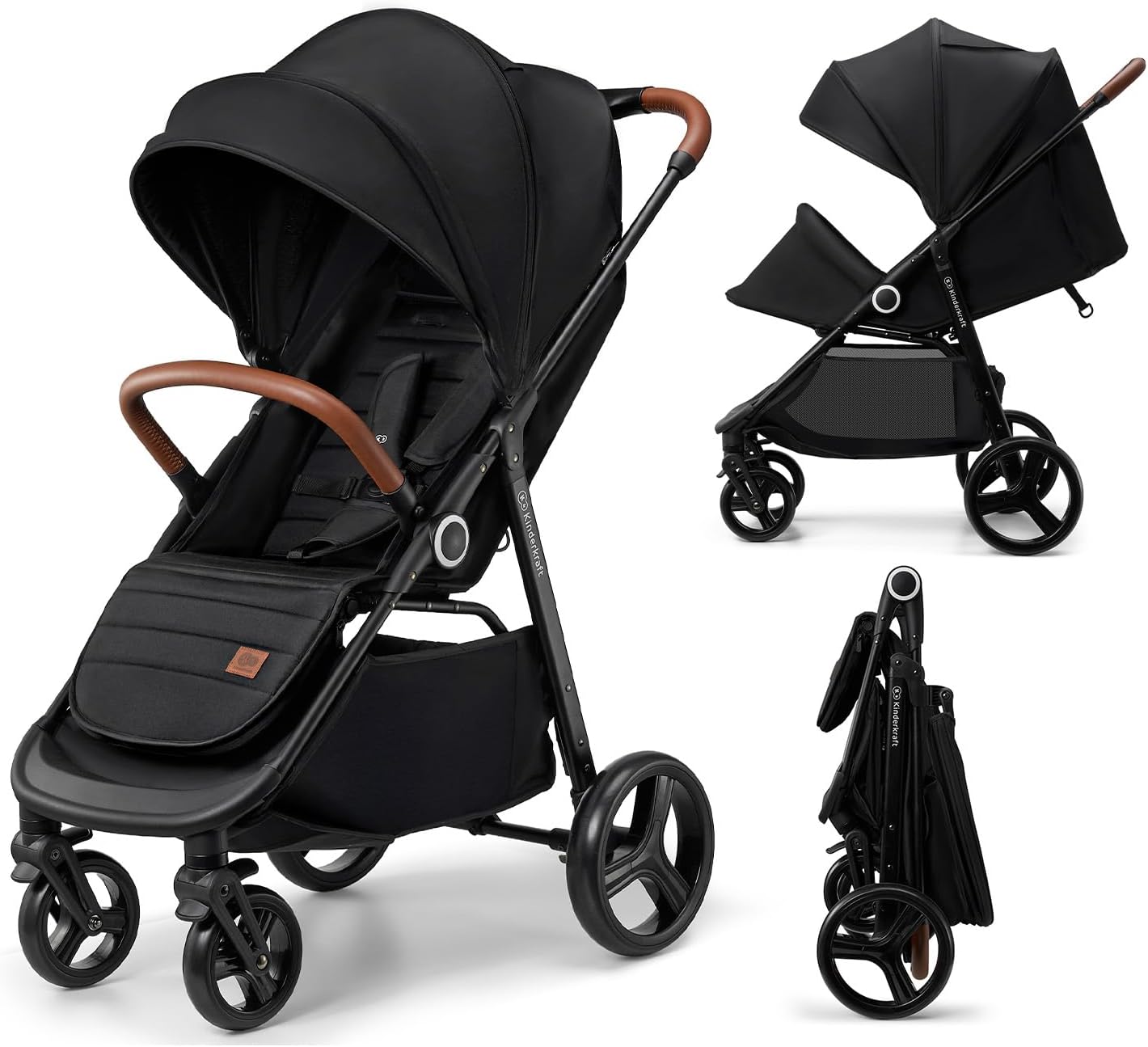 Kinderkraft Grande Plus Stroller - Black