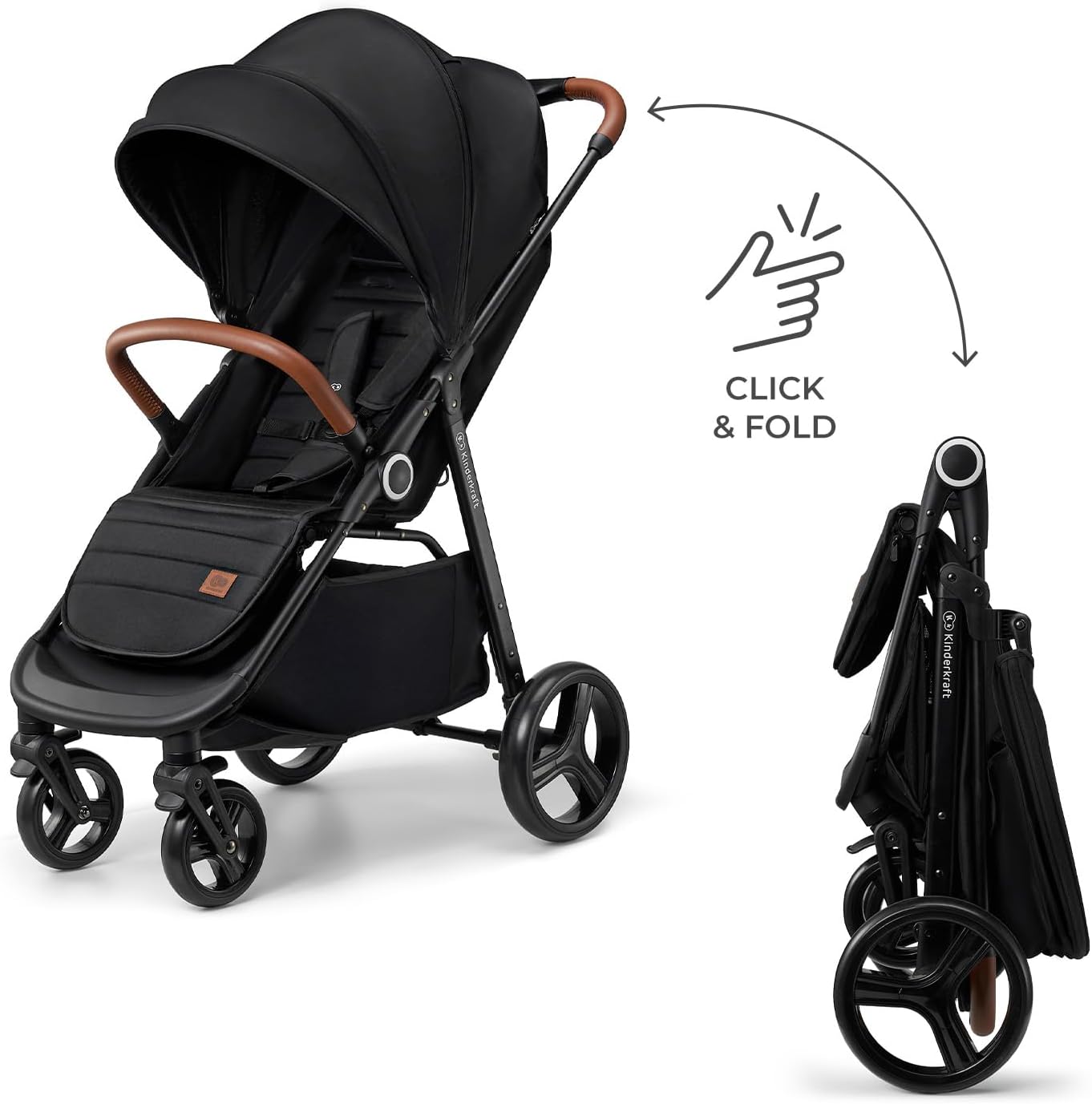 Kinderkraft Grande Plus Stroller - Black — Photograph 8 of 9