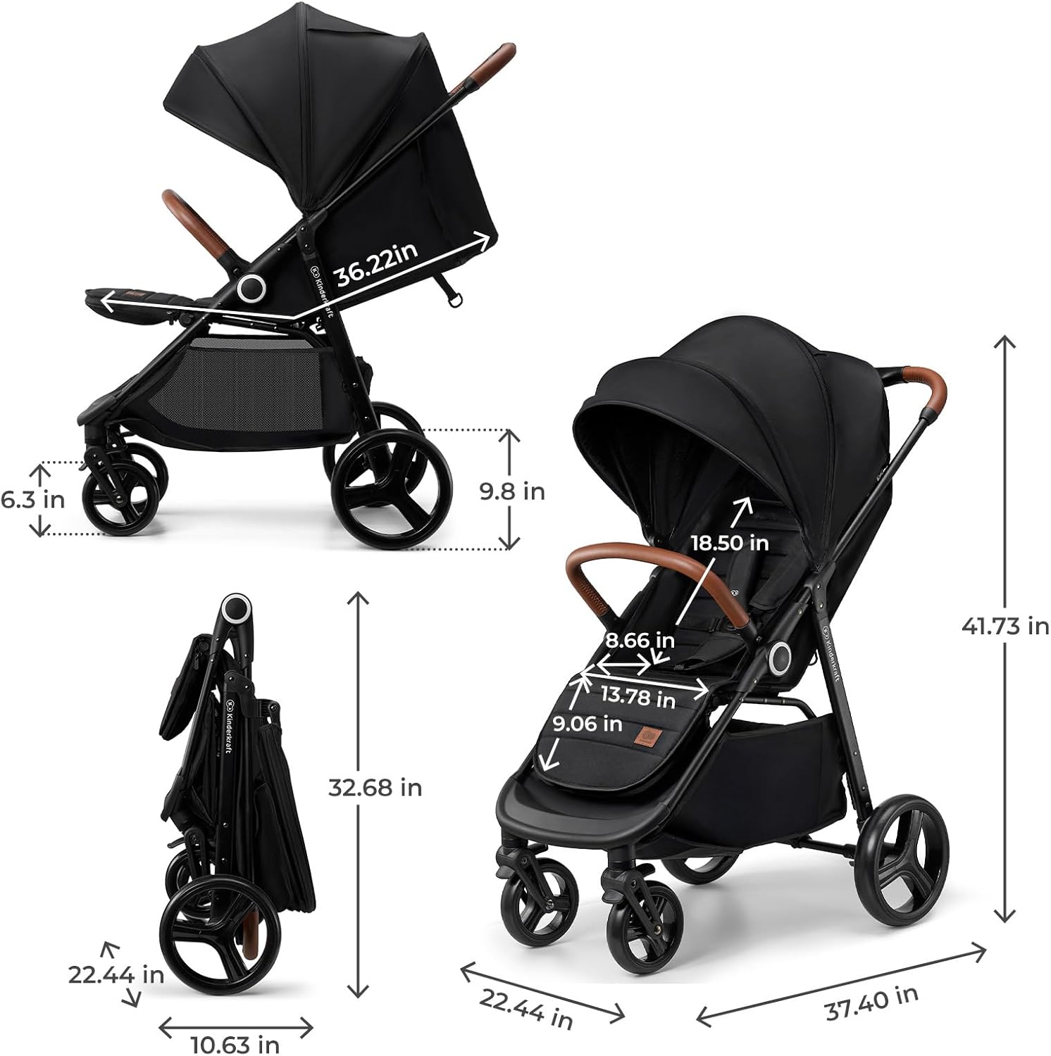 Kinderkraft Grande Plus Stroller - Black — Photograph 9 of 9