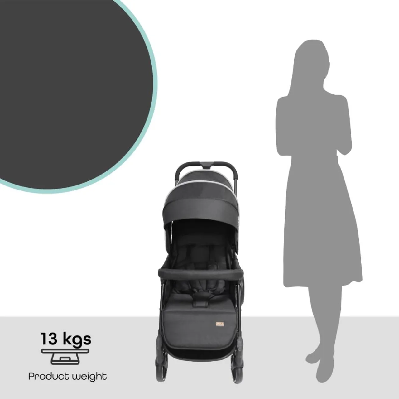 Moon Dois Foldable Twin Stroller - Black — Photograph 5 of 5