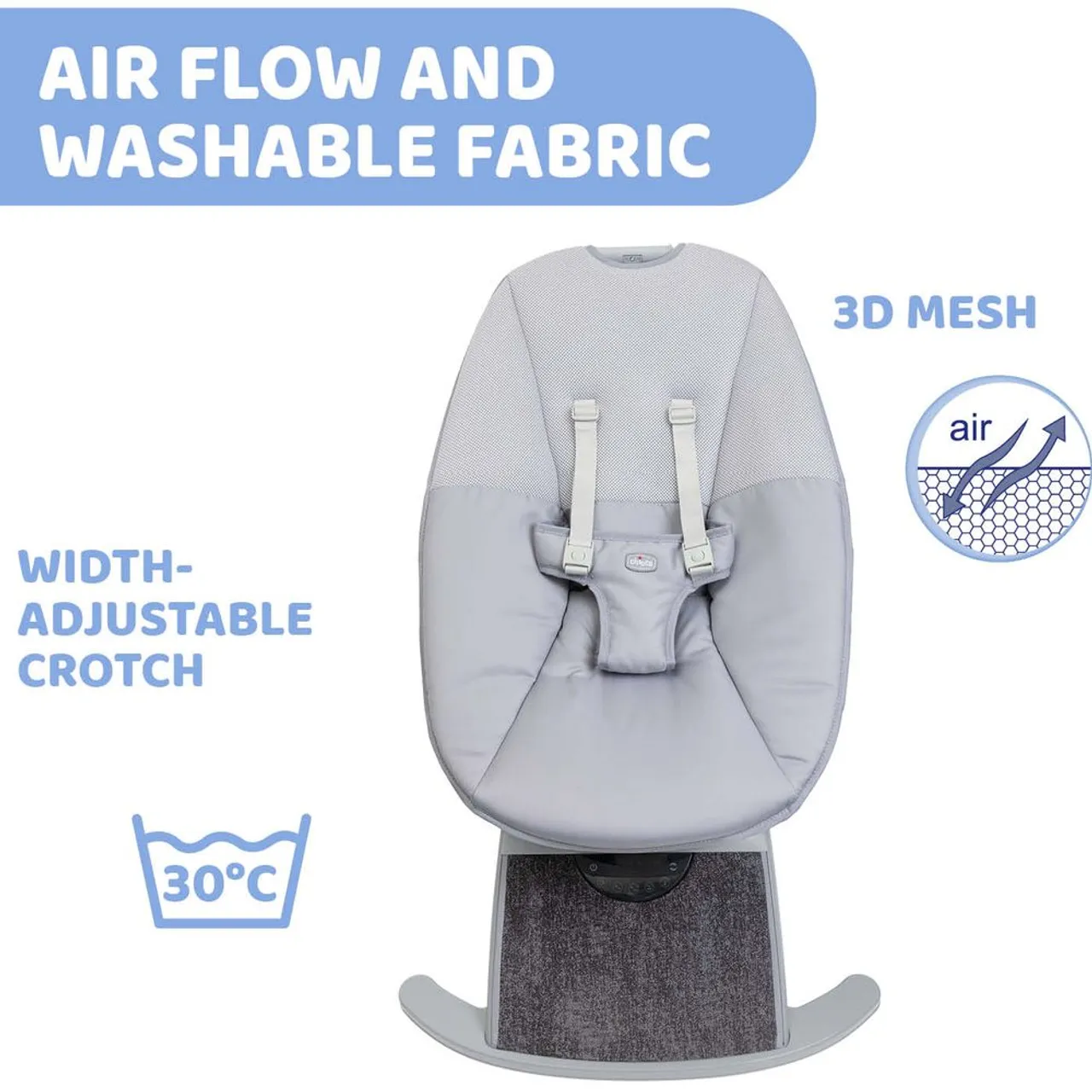 Chicco Comfy Wave Electric Baby Swing - Silver — Photograph 2 of 7