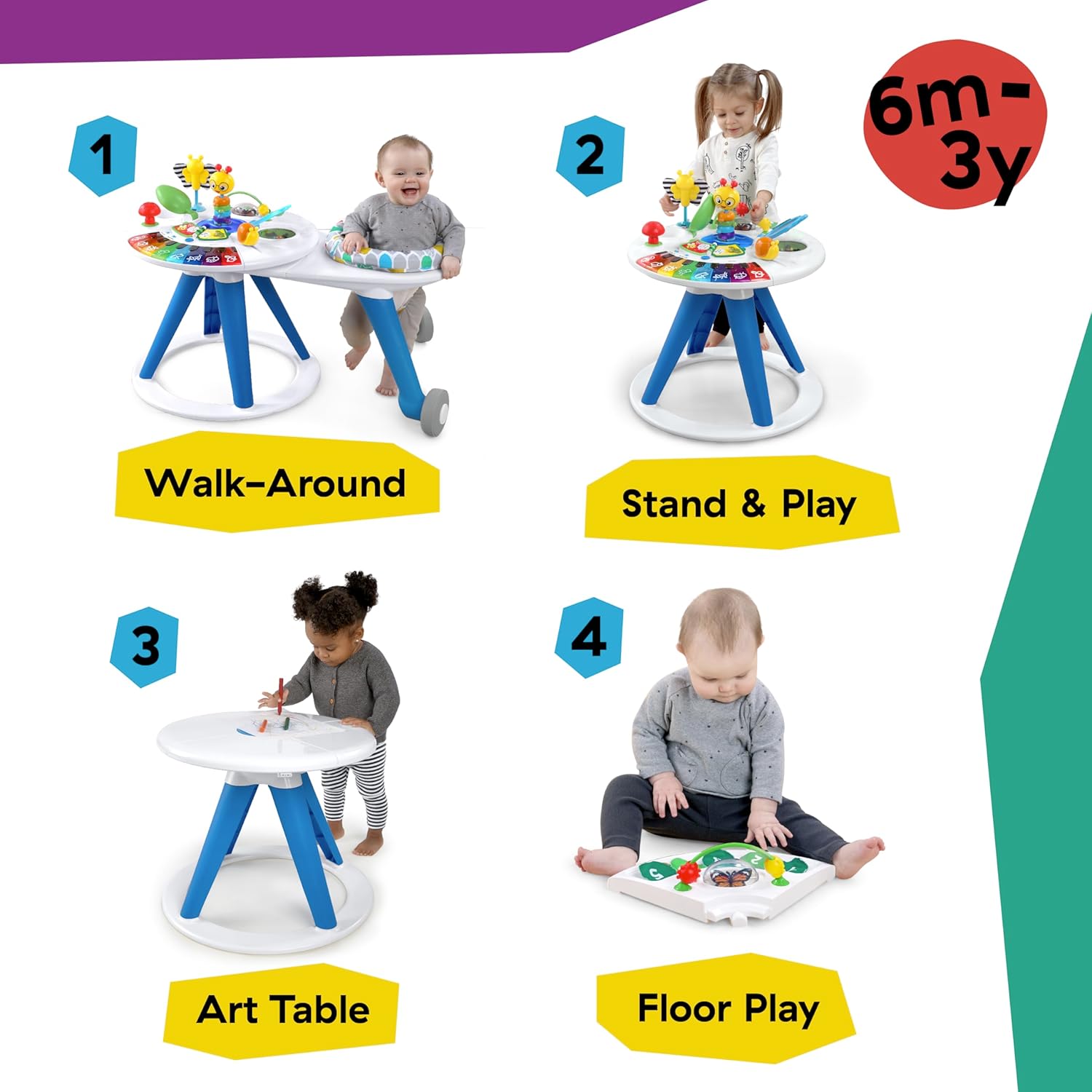 Baby Einstein Around We Grow 4-in-1 Walker, Discovery Activity Center and Table, Age 6 Months and up — Photograph 2 of 16